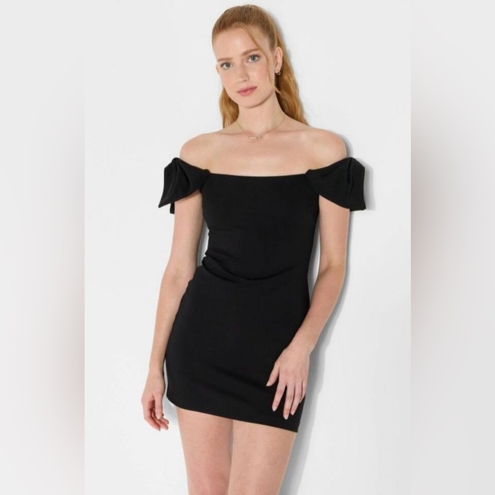 💐2 for $35💐 NWT Wild fable Elegant Black Off-Shoulder Bow Dress